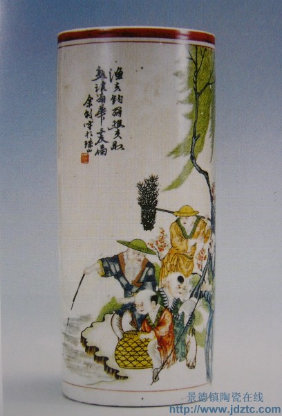 中国美術 帽筒 清時代 嘉慶年製 唐物 中国美術 帽筒 清時代 嘉慶年製 唐物