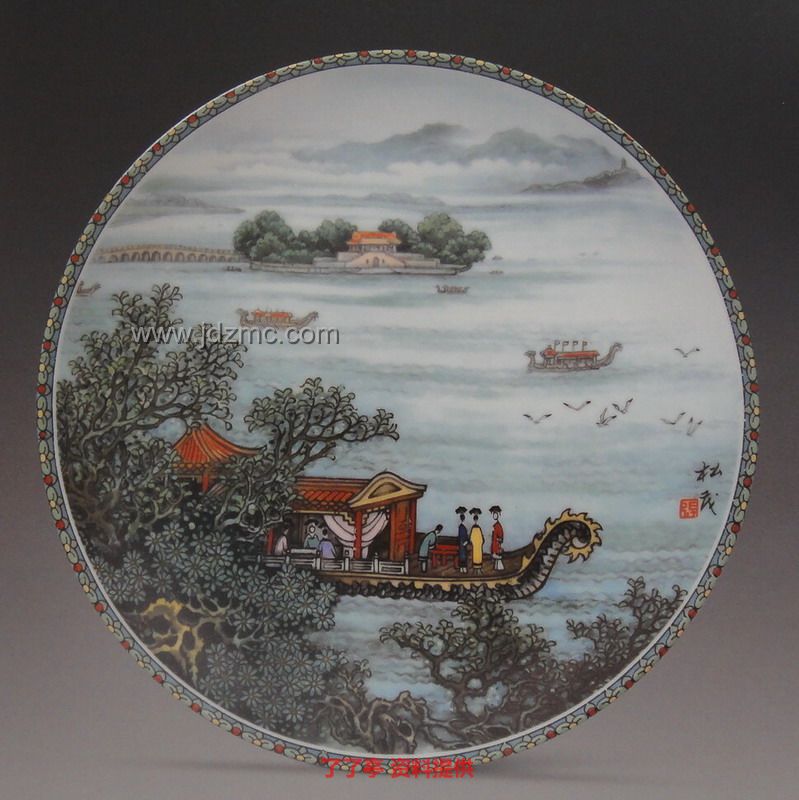 国彩盘交换中心设计的系列彩盘《北京颐和园》
