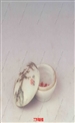 近代民国瓷真品精选：粉彩翠竹图小印盒 徐仲南 高2cm 口径4.2cm
