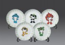 奥运特许商品 夜光奥运瓷盘 价格￥240