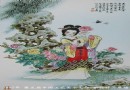 07年国大师初评作品釉上粉彩瓷板画《簪花仕女图》何叔水