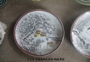 文革贴花雪景瓷盘批量上市