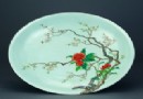 景德镇窑粉彩茶梅纹盘