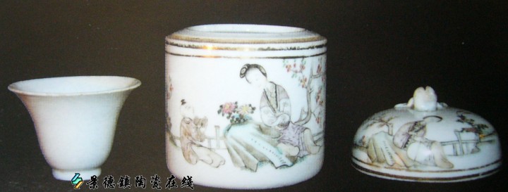 光绪底款·余和昌作·桃花美女·暖酒壶