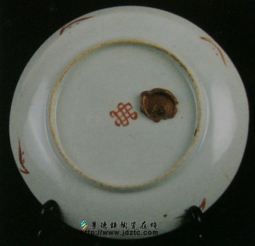 光绪·粉彩竹石盘