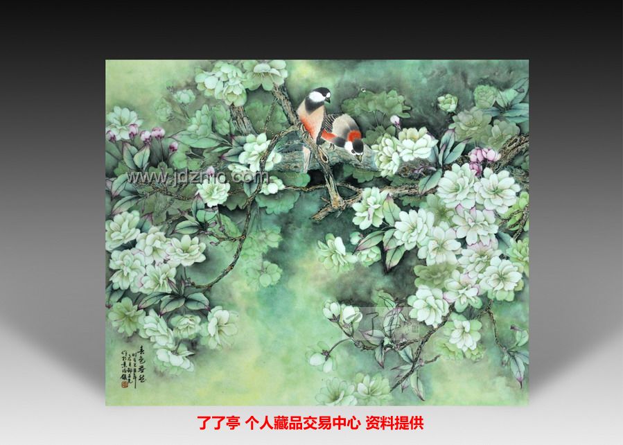 邹文光 釉上彩《春色盎然》瓷板 获奖作品 50*65公分