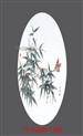 毕胜 作品的名称：粉彩《花卉》作品的大小：35cm瓷板
