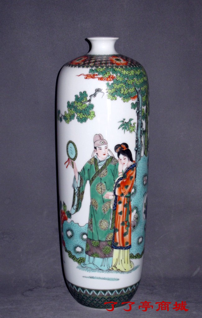 《凤仙》古彩.张万莲(高级工艺美术师)