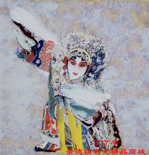 《杨贵妃醉酒》·高温颜色釉·章朝辉〔陶瓷美术付教授〕-景德镇陶瓷在线