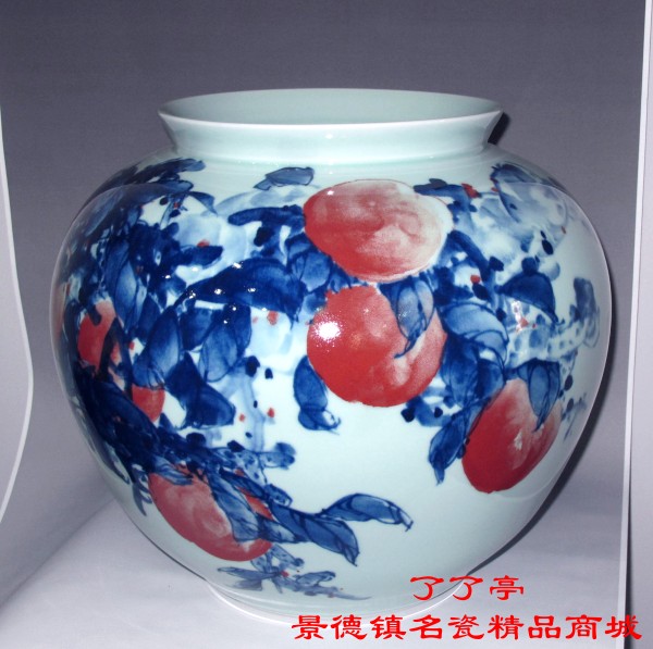 《长寿》·陆岩·青花（江西省高级工艺美术师，陶瓷世家