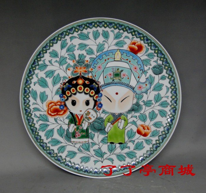 《Q版京剧人物》古彩.张万莲(江西省工艺美术师)