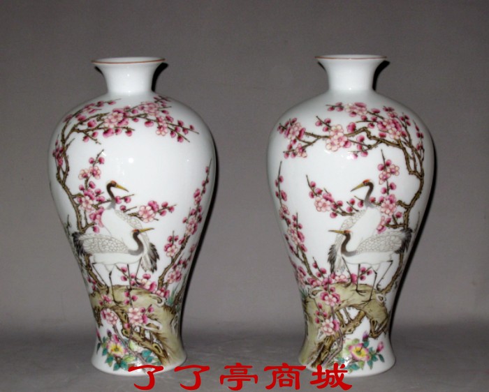 《梅鹤精神》·粉彩·徐国明(高级工艺美术师）