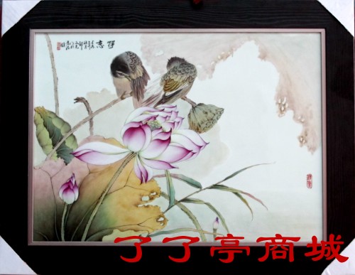 《荷恋》.高温窑变釉上彩．邹文光 (江西省工艺美术师、高级工艺美术师)