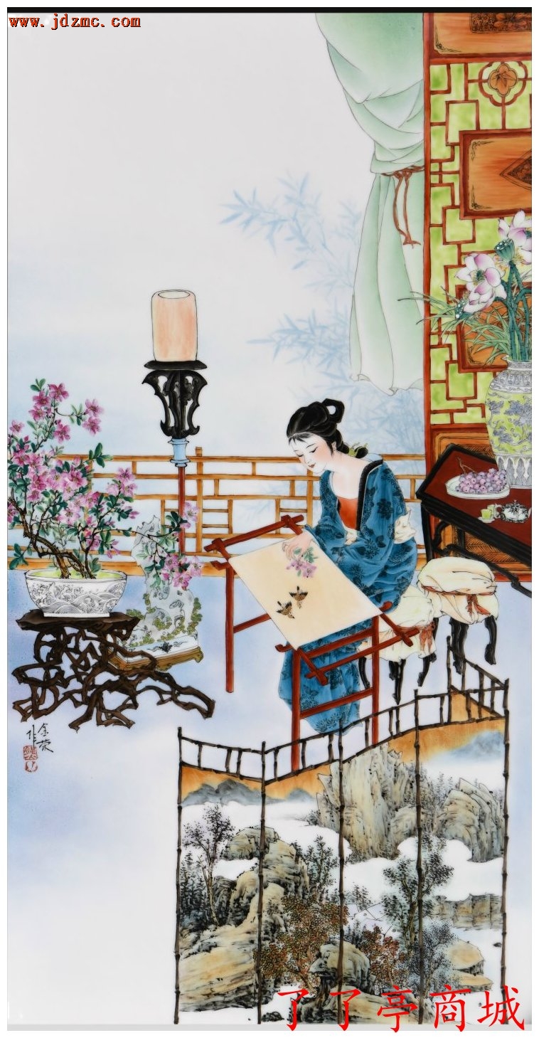 《锦绣前程》粉彩．熊金荣（江西陶瓷艺术大师）