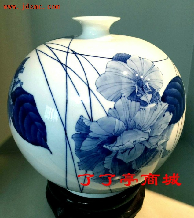 《流连》青花分水．张学文(景德镇学院陶瓷美术教授，硕士生导师)