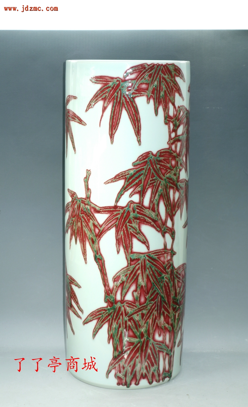 《竹报平安》·青花釉里红·李云峰（高级工艺美术师）