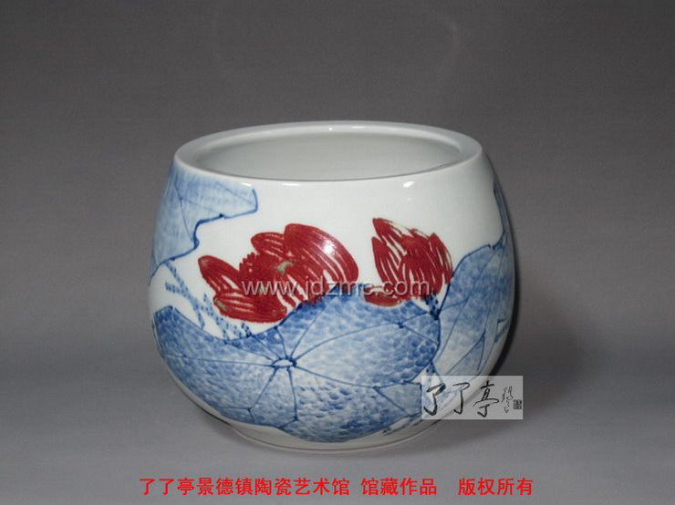 李云峰 青花釉里红 80件小品 荷韵