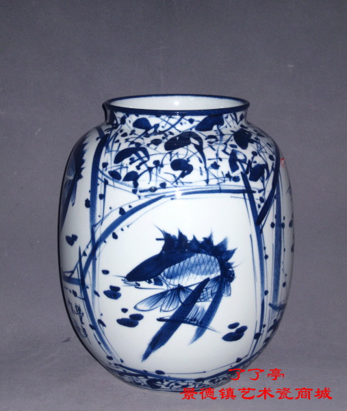 “丰年有余”青花·宁勤征（中国工艺美术大师、.国务院政府特殊津贴专家）