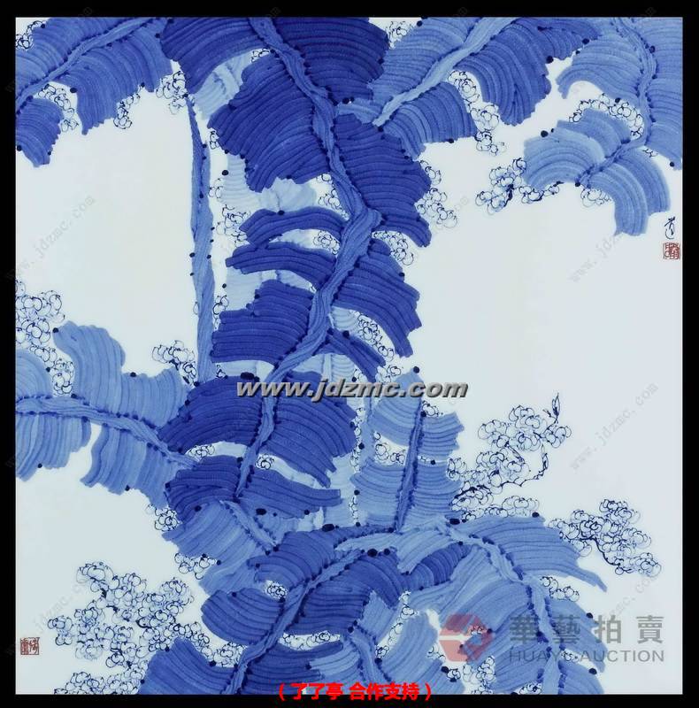 蕉君梦•青花瓷板   滕道洋