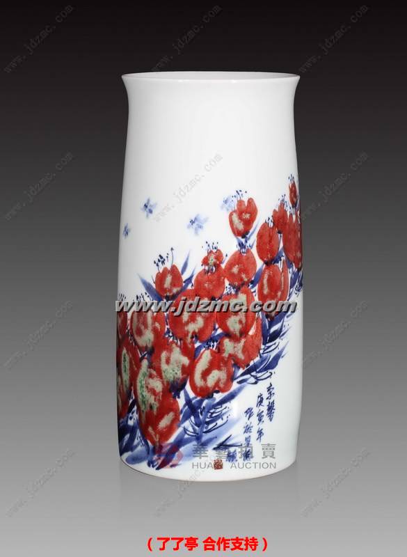 甜蜜蜜•青花釉里红瓷瓶 李馨