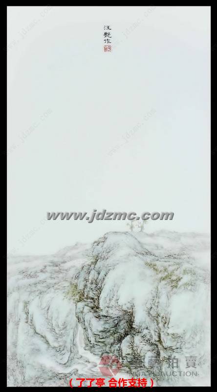 树之恋•粉彩瓷板 汪艳