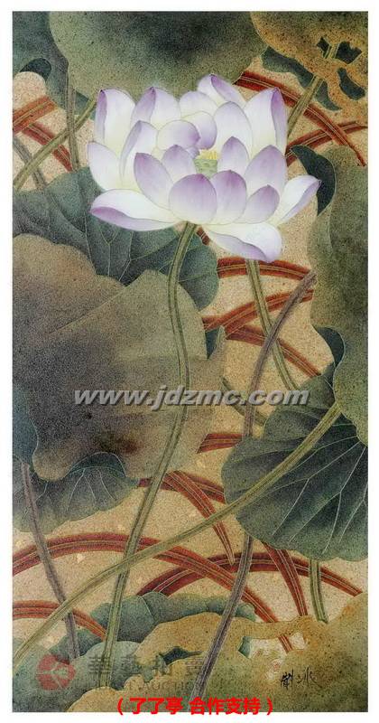 出泥不染•瓷板 张文兵