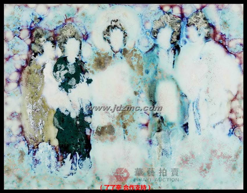 戏曲人物•高温色釉瓷板 朱振洪