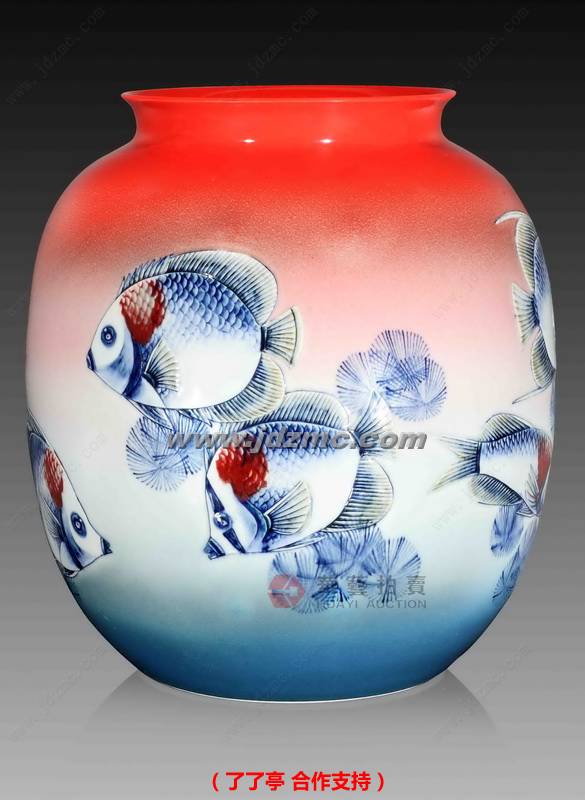 海洋系列•高温色釉综合装饰瓷瓶 胡景文