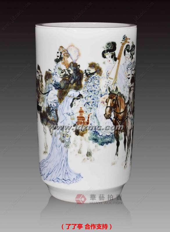 昭君出塞•高温颜色釉箭筒 李菊生