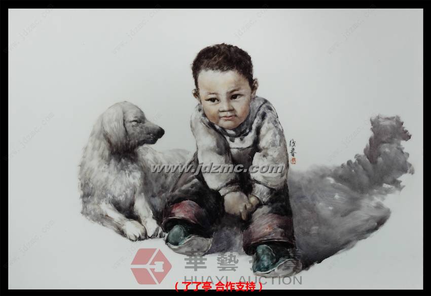 朋友•釉上彩瓷板  文俊春