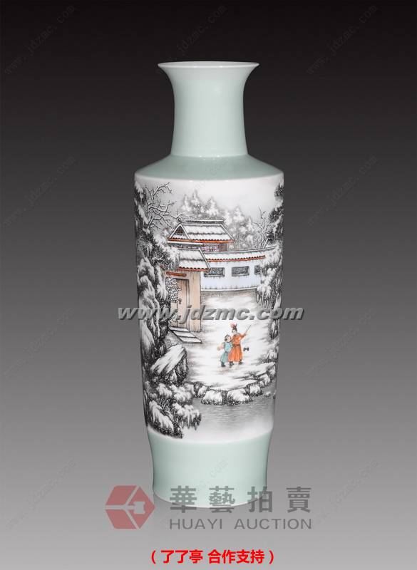 飞雪献瑞•粉彩瓷瓶 欧阳敏