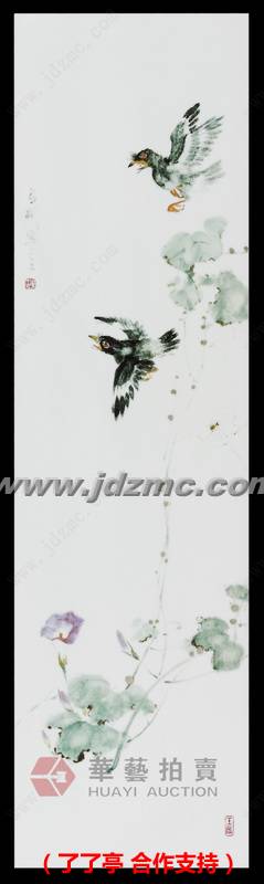 牵牛八哥•综合装饰瓷板 黄有彬